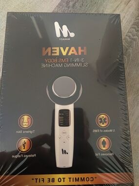 HAVEN White and Silver 3-in-1 EMS Body Slimming Device